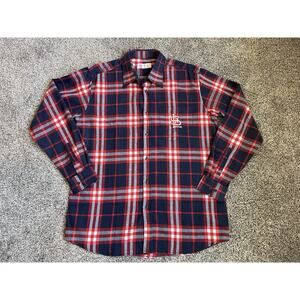 St Louis Cardinals Men's Long Sleeve Flannel Shirt Size Large